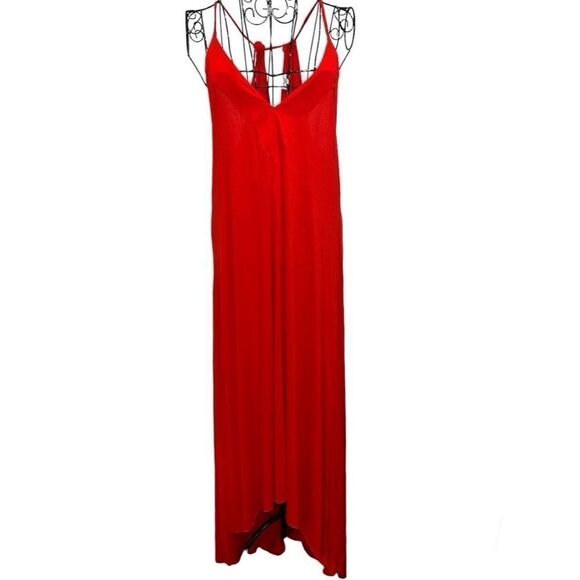 Splendid Women's Rayon Jersey Hilo Dress | Red | size L - Picture 3 of 10